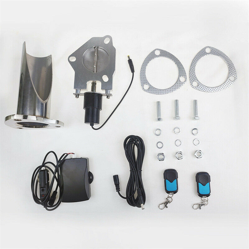 2.25-inch electric exhaust self-unloading valve motor exhaust pipe kit with remote control switch
