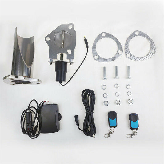 2.25-inch electric exhaust self-unloading valve motor exhaust pipe kit with remote control switch