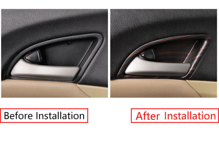 for Honda Accord 2008-2012 Matte Wood ABS Inner Door Handle Bowl Cup Cover Trims