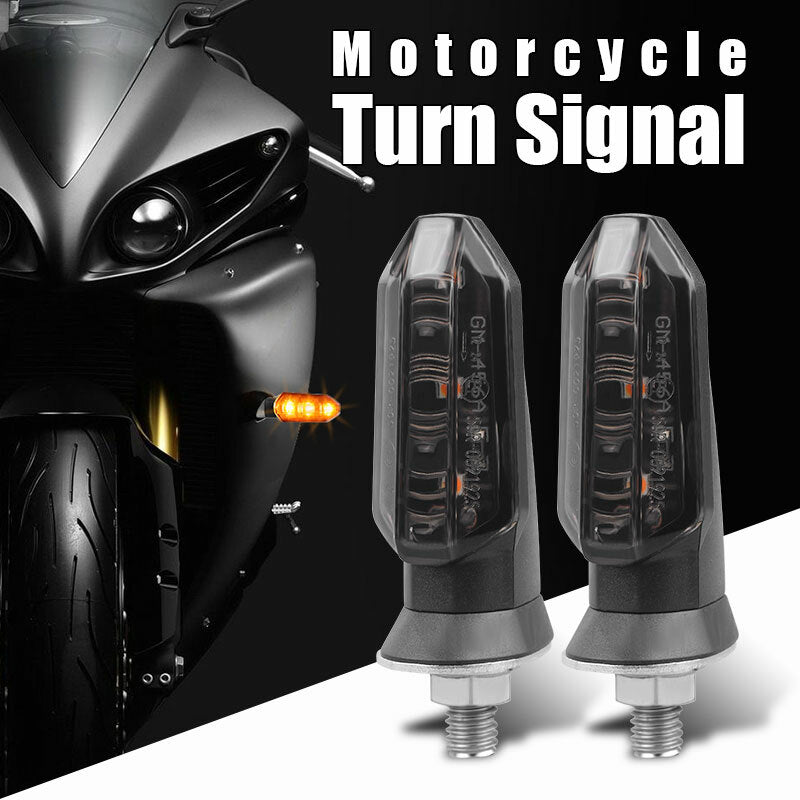 4pcs Motorcycle LED Turn Signals Blinker Light Indicator Smoke Amber for Yamaha
