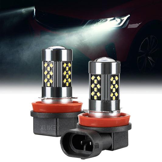 2PCS H11 H8 H9 LED Headlight Bulbs 6000K Xenon White Super Bright Fog Light