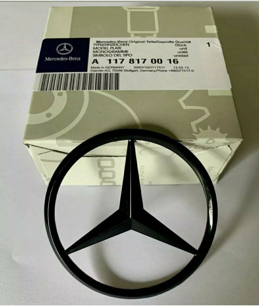 for Mercedes CLA W117 C117 Rear Boot Cover Star Badge, Glossy Black, A1178170016 - 2013+