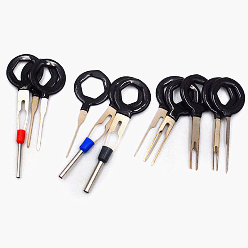 11Pcs Car Wire Terminal Connector Crimp Pin Extractor Removal Key Out Tool Kit