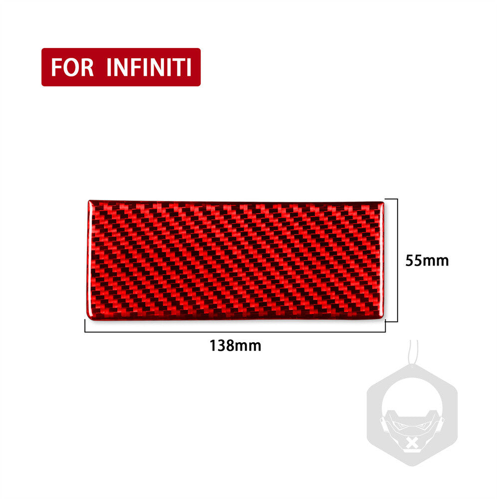 Red Carbon Fiber Interior Rear Ashtray Panel Trim Fit for Infiniti G37 2007-2009