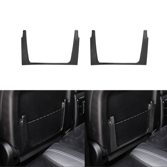 2pcs Carbon Fiber Rear for Seat Storage Side Frame Trim for Dodge Durango 2014-2020