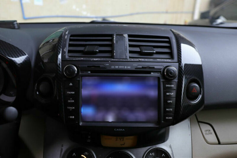 for Toyota RAV4 2006-2012 Carbon ABS Emergency Light Switch Panel Cover Trim 2P