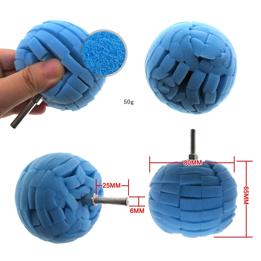 Power Drill Tool Set Sponge Polishing Pad Buffing Pad For Car Wheel Hub Cleaning