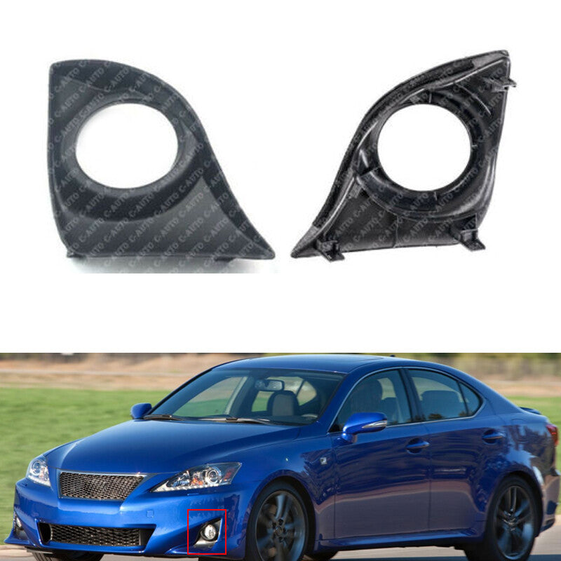 For 2011-2013 for Lexus IS250 IS350 Pair Front Fog Light Lamp Cover Bezel Black