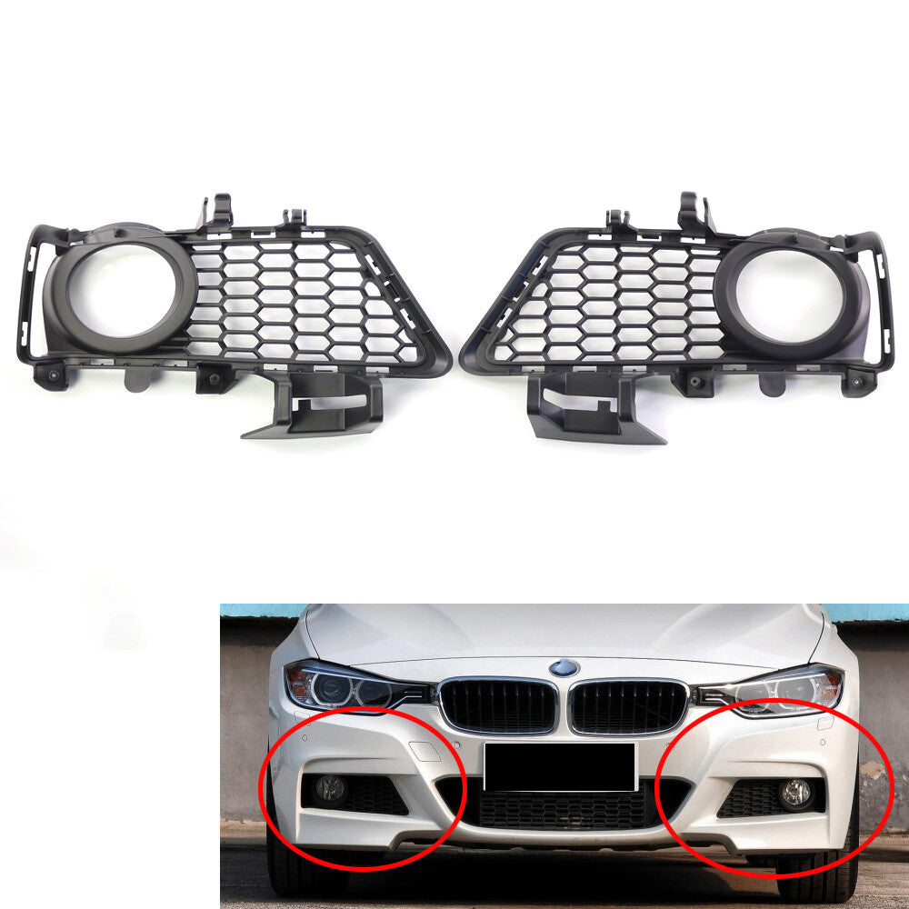 Fit for BMW 3 SERIES F30 M SPORT PACKAGE PAIR BUMPER FOG LIGHT GRILLE 2012-2018
