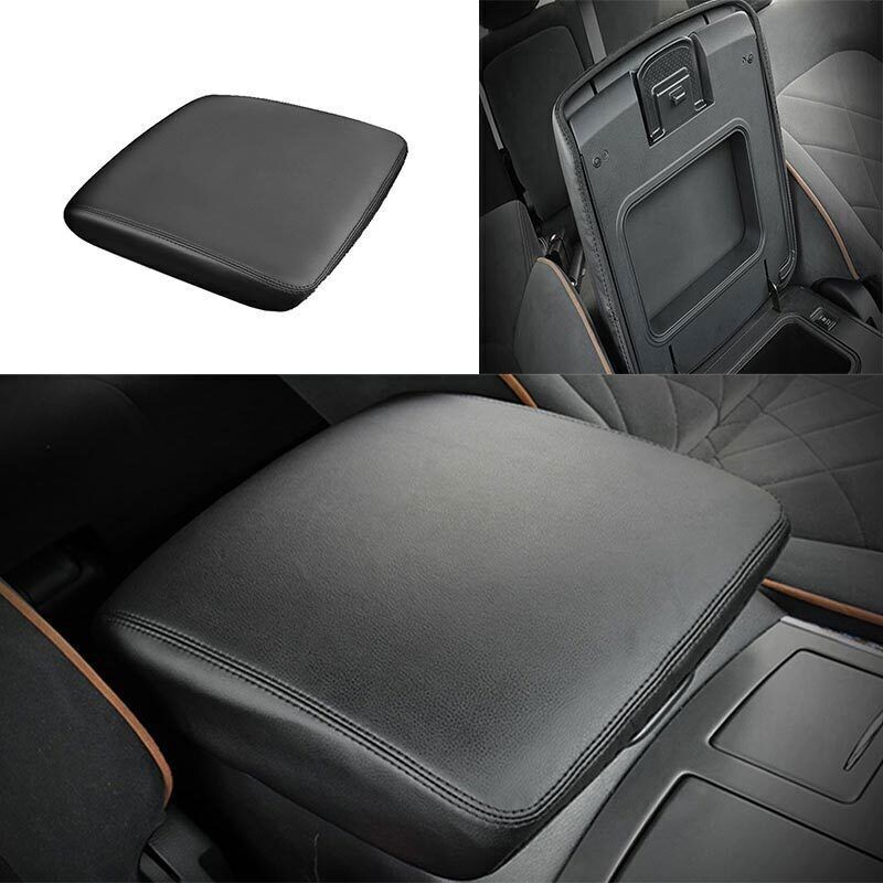 Central Console Armrest Box Cover Black PU Leather for Nissan Armada Y62 17-2024