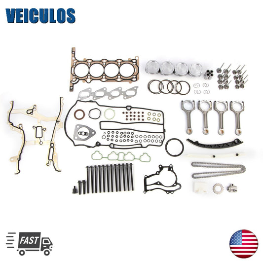 Engine Pistons Overhaul Rebuild Kit Con Rods For 11-16 for Chevy for Cruze for Buick 1.4L l4