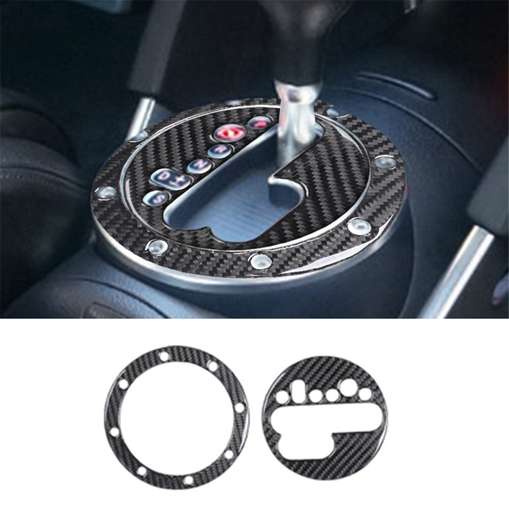 2Pcs Gear Shift Panel Trim Panel Carbon Fiber Interior for Audi TT 8N 2001-2006