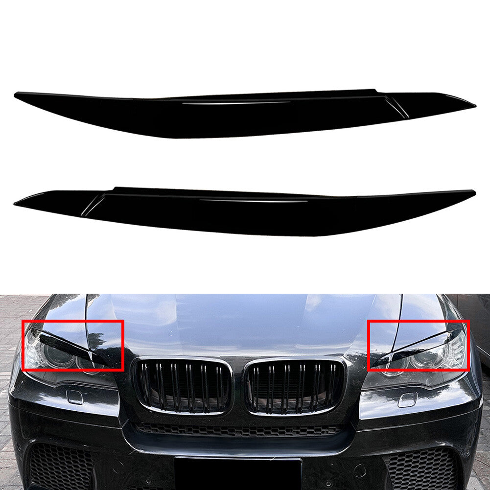 Headlight Eyebrows Eyelids Lids Cover Trim for BMW X6 E71 E72 X6M X5M E70 US