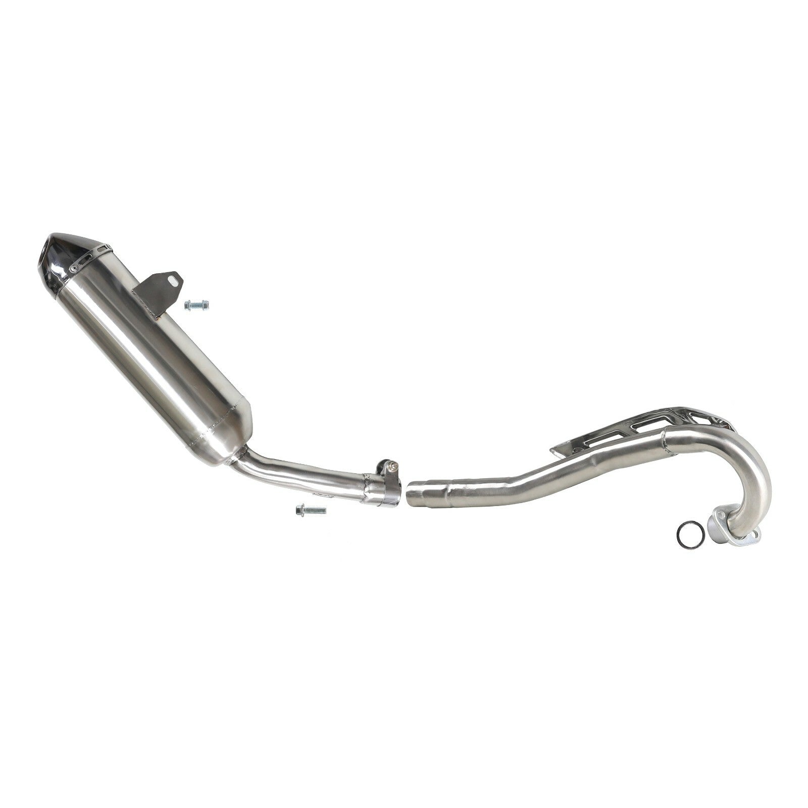 Motorcycle exhaust muffler, vertical engine, 150cc, 200cc, 250cc, Apollo off-road racing