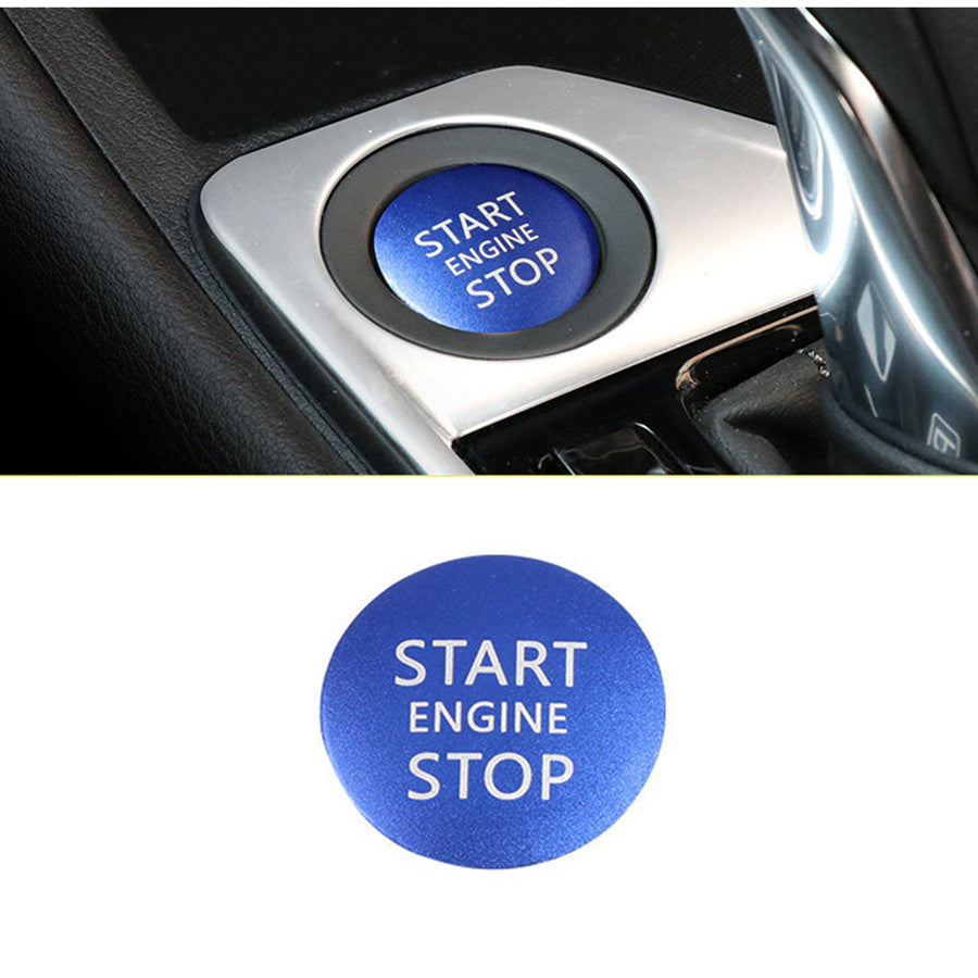 Blue Engine Start Stop Push Button Ignition Key Trim for Nissan Sentra 2020-2023