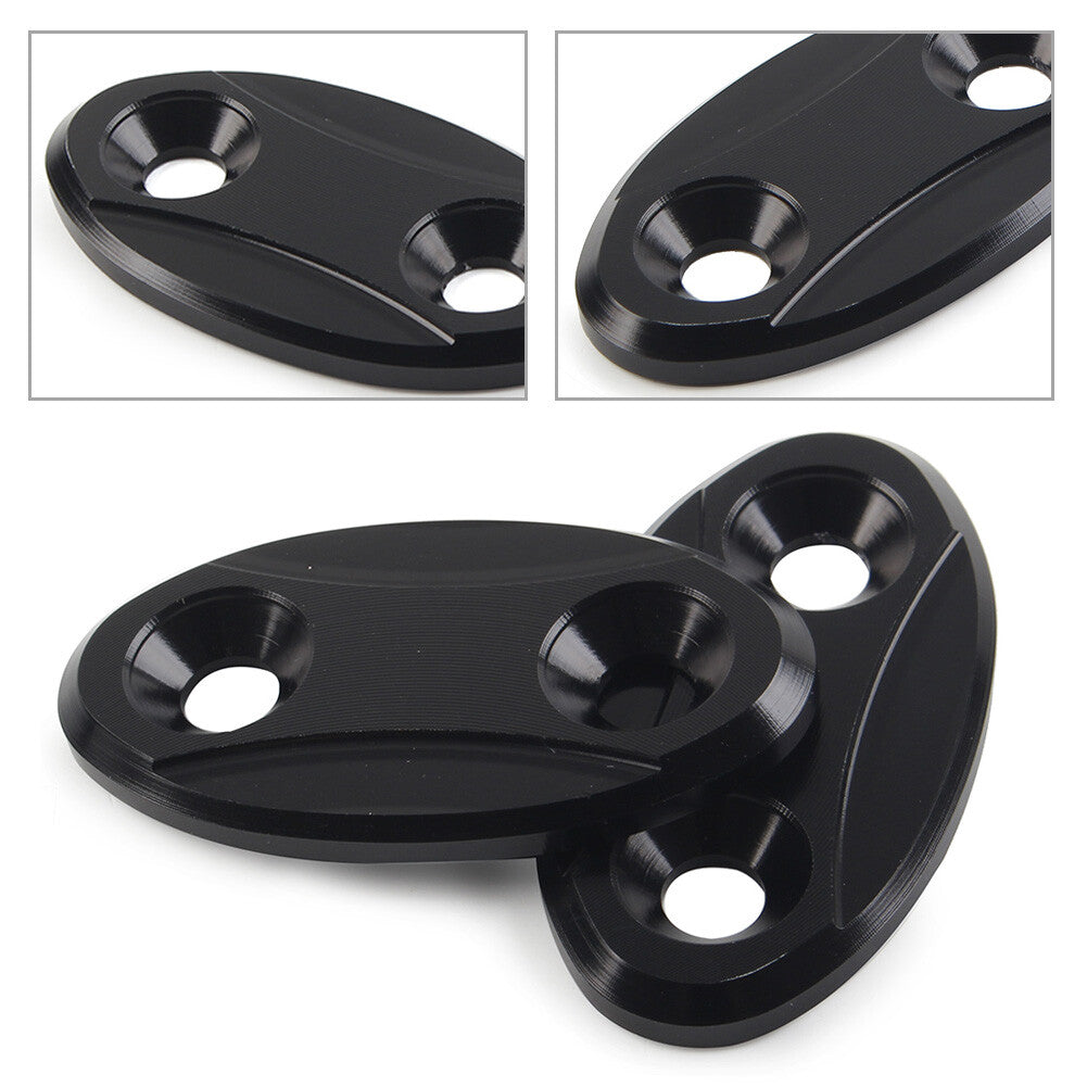 Rearview Mirror Block Off Base Plates Cover for BMW S1000RR 2009-2018 Black 2pcs