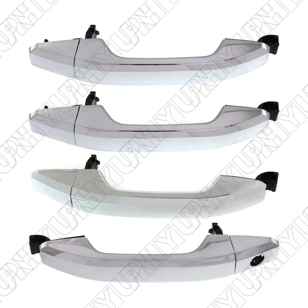 Set of 4 Chrome Exterior Door Handle for Chevrolet Silverado 1500 2014-2018