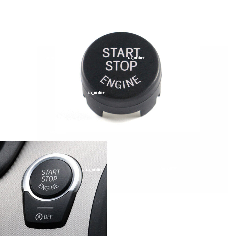 Start Stop Engine Button Switch Cover for BMW 1 2 3 4 5 6 7 Series 2009-16-Black