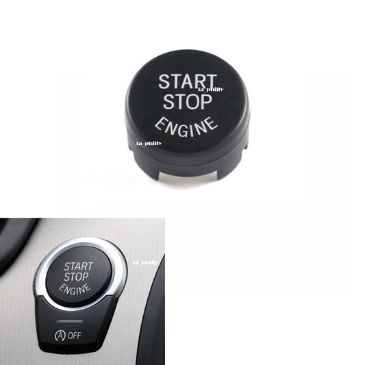 Start Stop Engine Button Switch Cover for BMW 1 2 3 4 5 6 7 Series 2009-16-Black