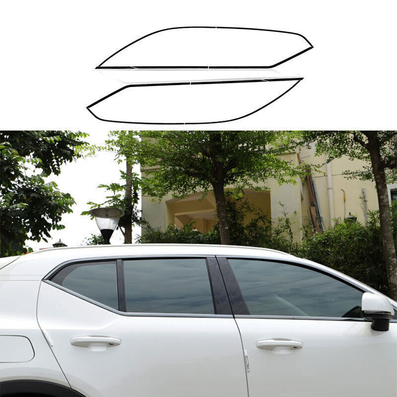 for Volvo XC40 2019-2022 Black Titanium Windows Strip Sill Molding Cover Trim 8x