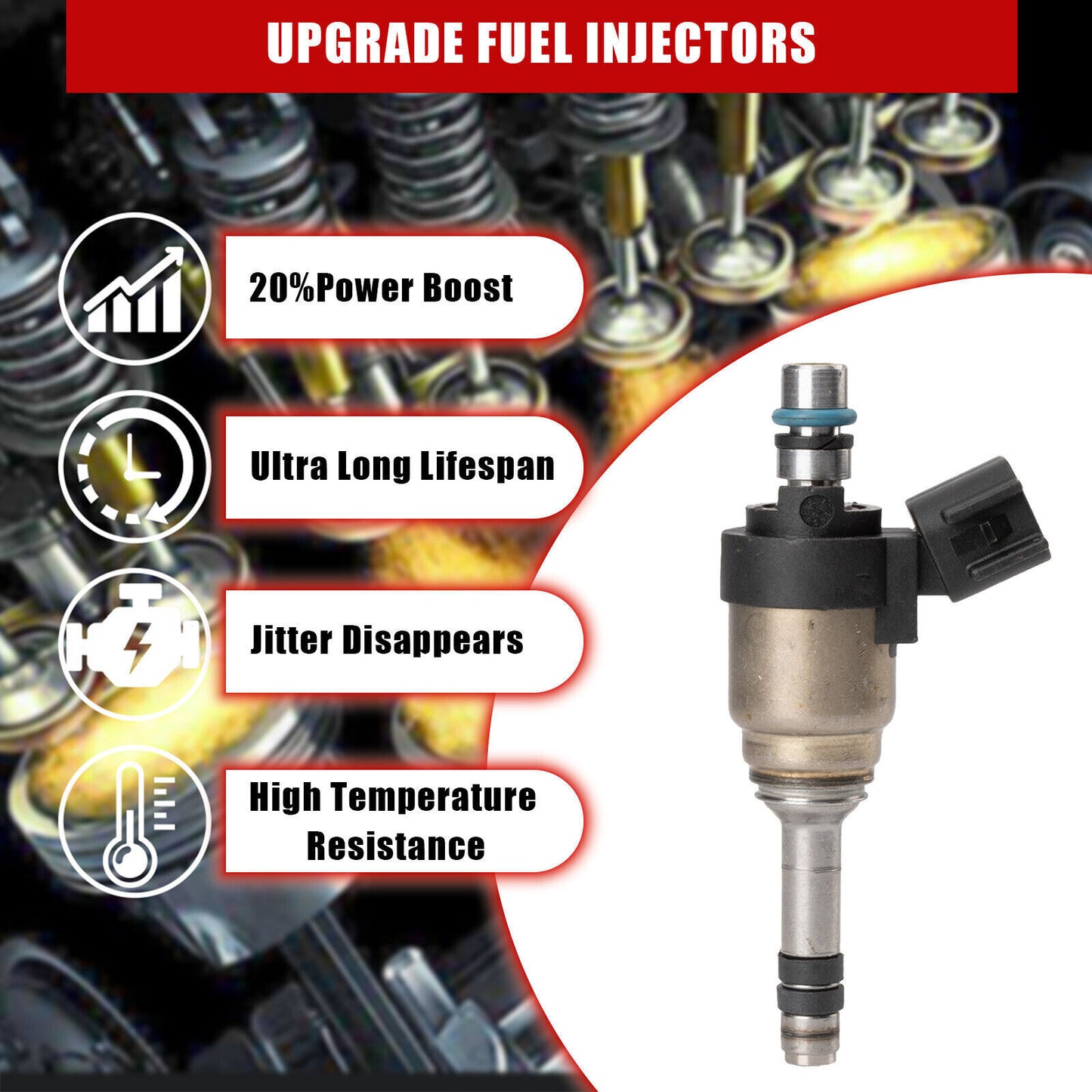 6PCS Fuel Injector for Hyundai Santa Fe Azera for Kia Sorento Sedona 3.3L 2014-2018