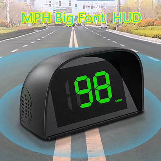 Universal Car HUD Head Up Display Speedometer Big Font Digital Speed Meter Gauge