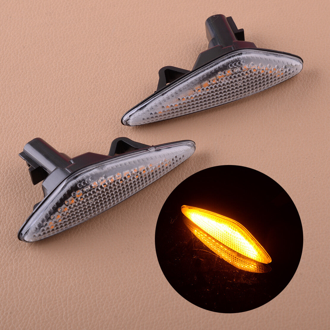 Clear Lens LED Fender Side Marker Light Fit for Mazda MX-5 ND for Fiat 124 Spider