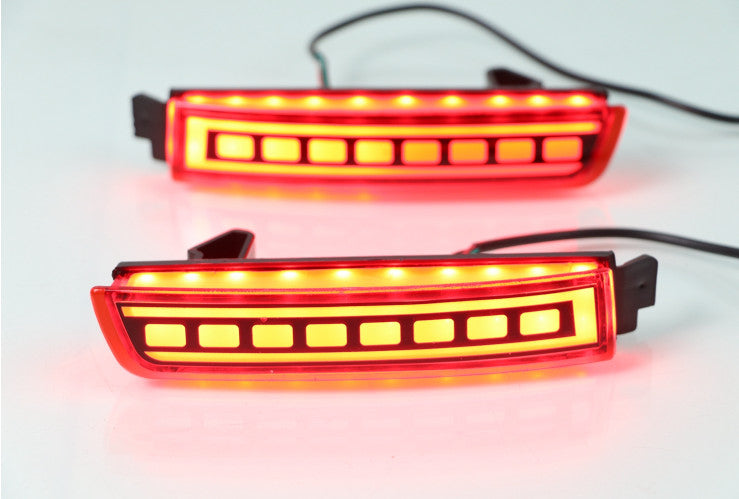 Square LED rear fog light and tail bumper light kit (2 pieces) for NISSAN KICKS 2017 - 2023