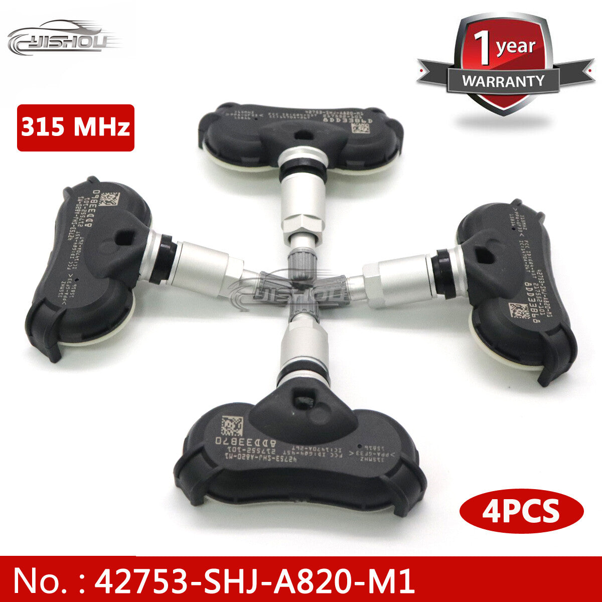 4-piece 42753-SHJ-A820-M1 tire pressure sensor for Honda Odyssey Ridgeline Element