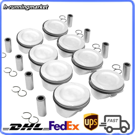 8x Engine Pistons Rings For 5.5L for Mercedes-Benz C218 W212 W166 M157 1570300317
