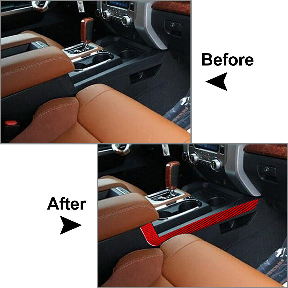 Carbon Fiber Central Control Gear Shift Side Cover for Toyota Tundra 2014-21