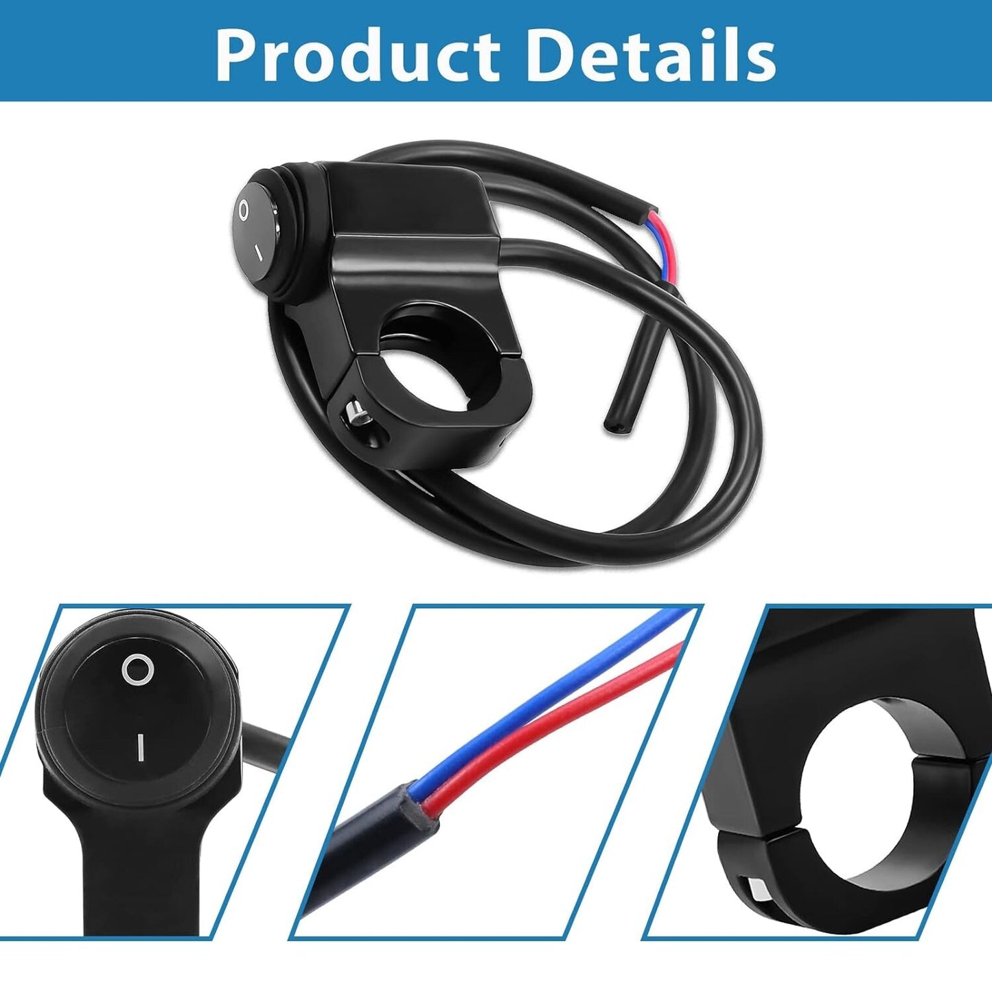 Motorcycle Headlight Switch For Universal 7/8 inch handlebars, for Honda for Yamaha
