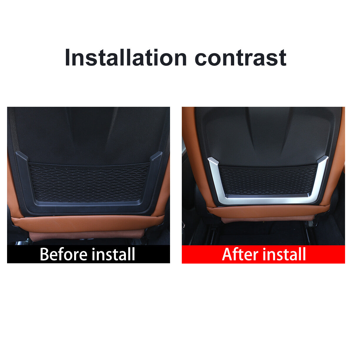 2-Pack Black Rear Door Storage Box Handle Armrest Container for Audi Q4 e-tron