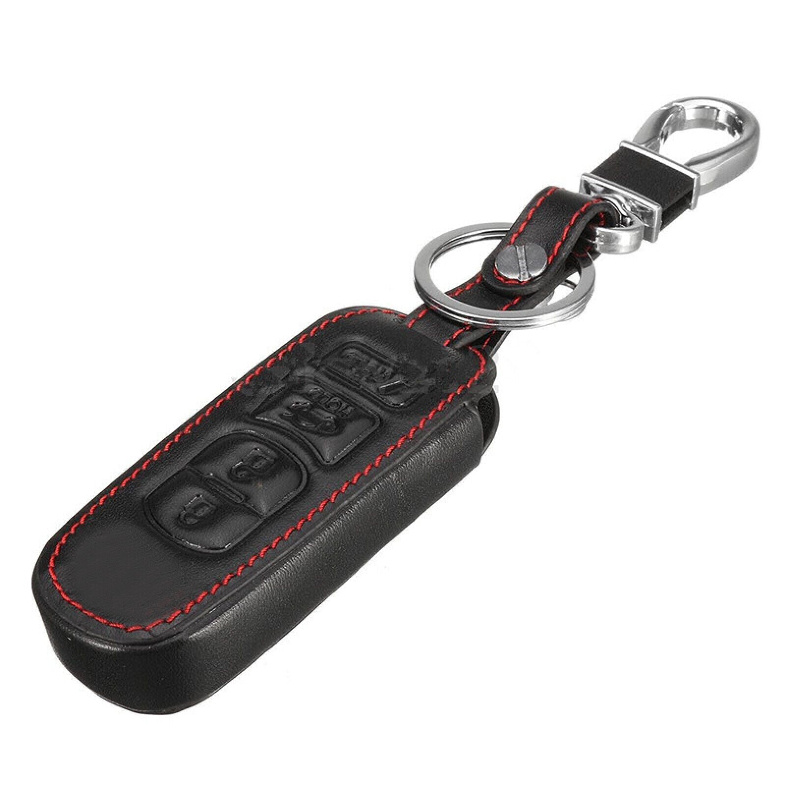 Remote Key Holder 4-Button PU Leather Case Cover for Mazda 3/6/CX5/CX7/2017 A
