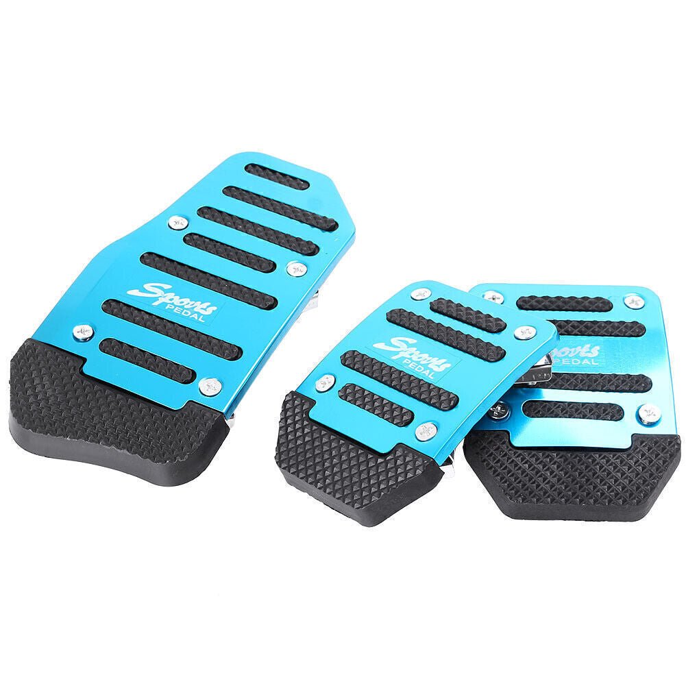 For Manual Cars Sport Pedals Blue Unversal Car Brake Clutch Throttle Foot pedal