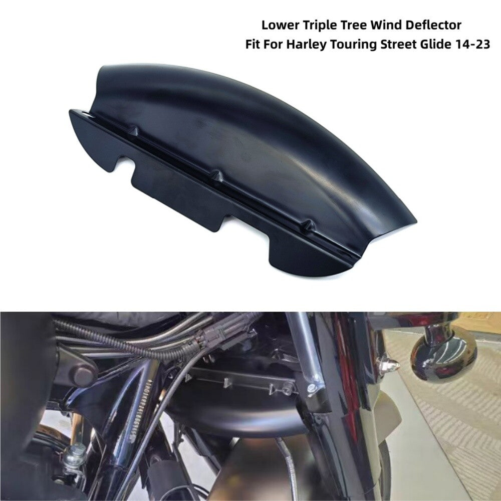 Black Lower Triple Tree Wind Deflector Fit for Harley Touring Street Glide 14-23