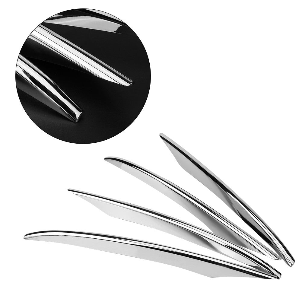 Fog Lamp Decoration Strip 4PCS ABS Plastic Car Front Fog Lamp Cover Trim Frame