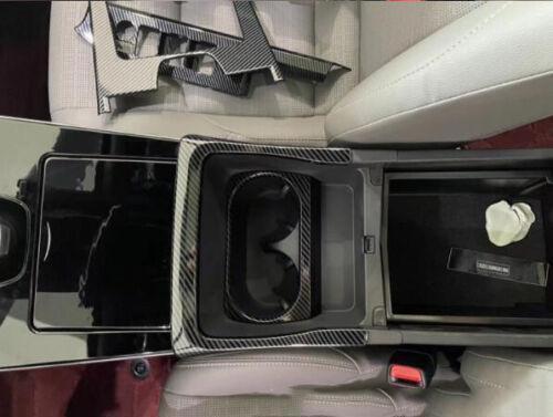 for Toyota bZ4X 23-2024 2P Carbon Fiber Front Water Cup Holder Frame Cover Trim