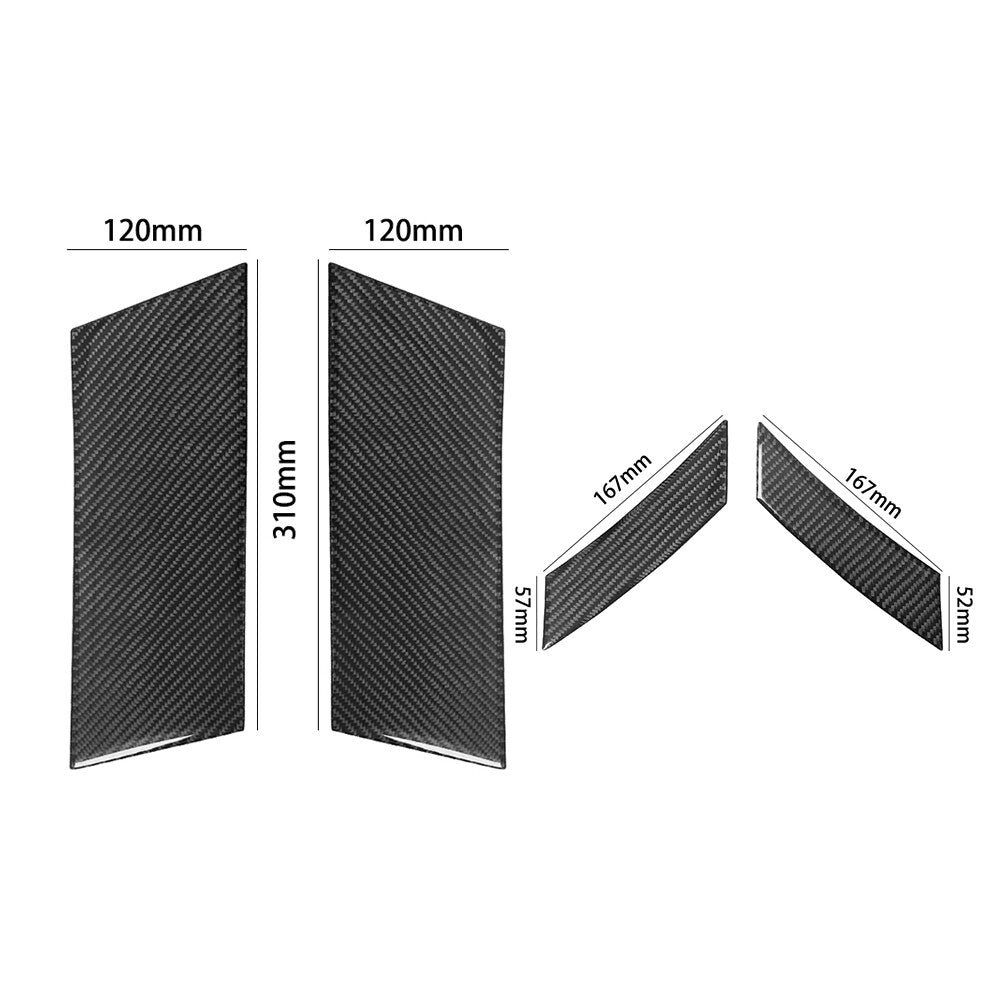 4Pcs Carbon Fiber Door Panel Trim for Land Rover Discovery Sport 2015-2019
