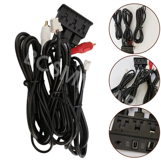 Type C USB AUX Flush Panel Mount Extension Cable For Car Stereo Audio Adapter