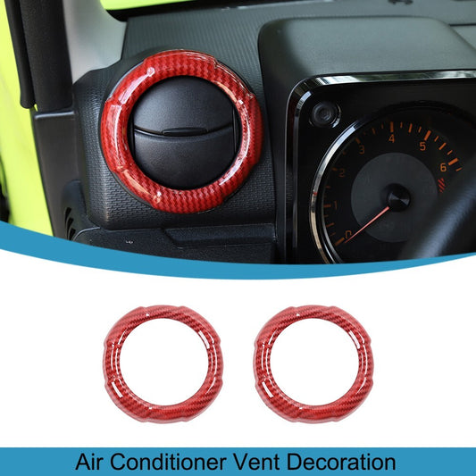 Red Carbon Air Conditioner Vent Outlet Cover Trim for Suzuki for Jimny 2019-2023