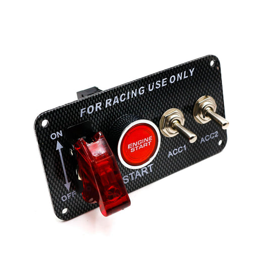 Racing Car Ignition Switch Engine Start Push Button LED Toggle Panel ES05 12v