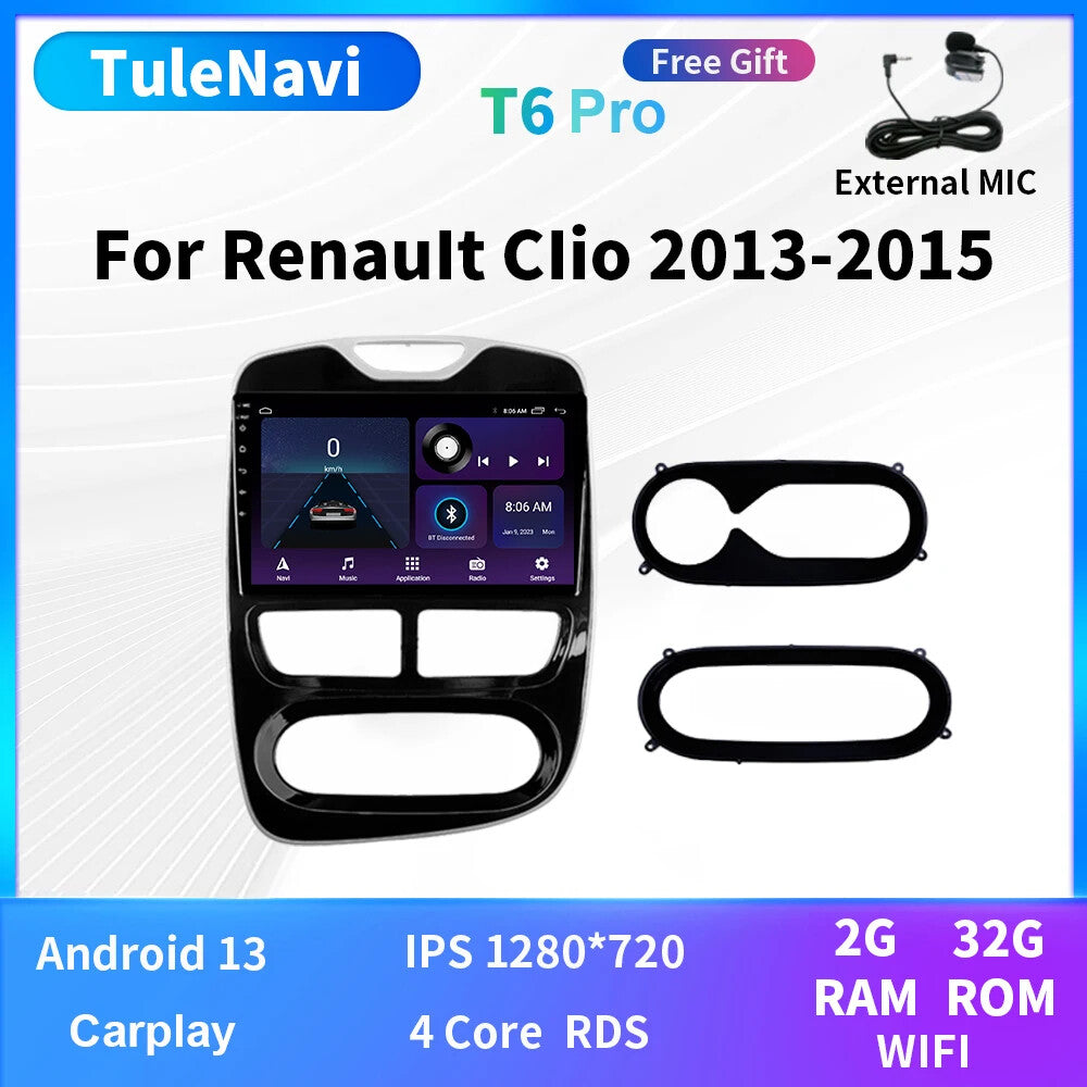 for Renault for Clio Car Radio 2016-2018 Carplay Multimedia Auto Stereo Video 2+32GB