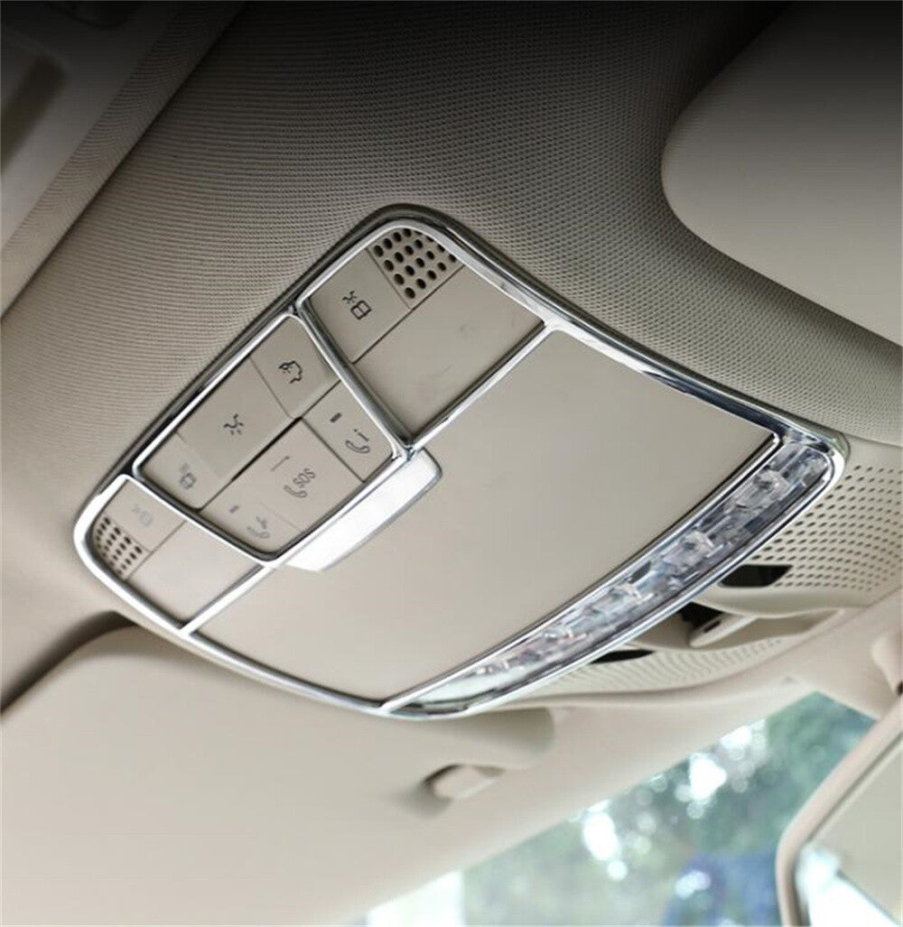 Chrome ABS Front Reading Light Trim Fit for Benz C E GLC Class W205 W213 2015-21