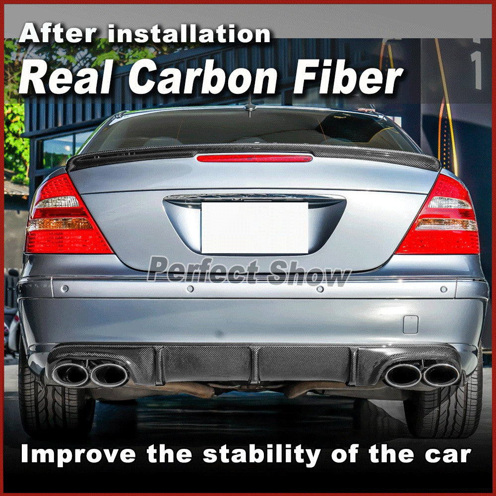 for Mercedes E-Class W211 E55 E63 03-09 Carbon Fiber Rear Trunk Spoiler Wing