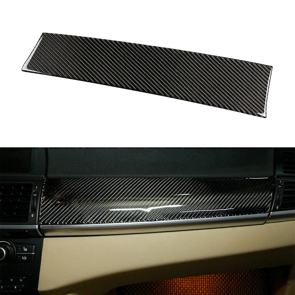 Carbon Fiber Look Dashboard Panel Cover Trim Fit for BMW X5 E70 X6 E71 2008-2013 09