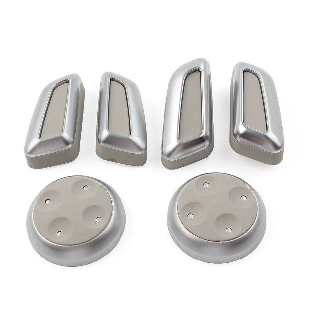 Car for Seat Switch Adjustment Button Cover Kit Grey Fit for Audi A3 A4 A5 A6 A7 Q3 Q5