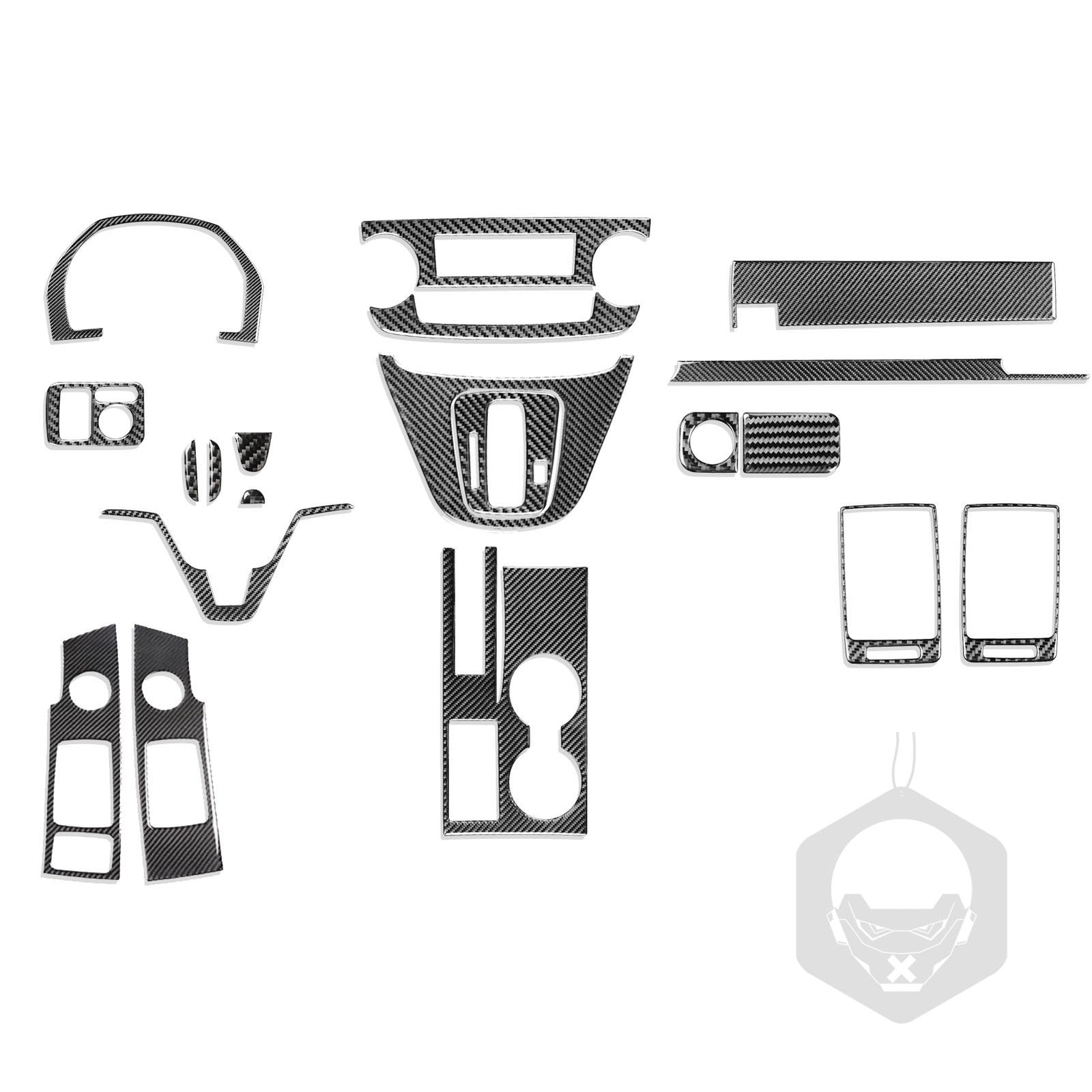 20PCS Carbon Fiber Daahboard Interior Set Kit Trim for Honda CR-V CRV 2007-2011
