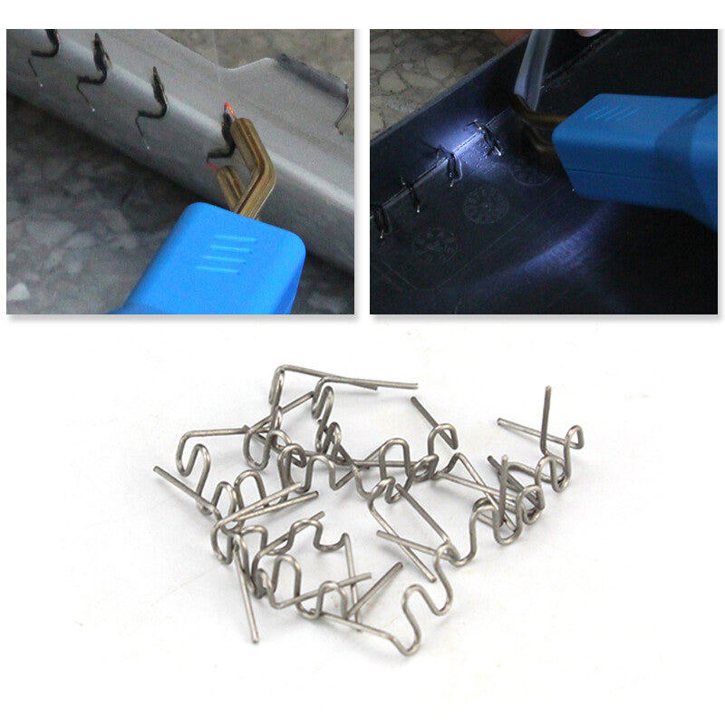 80-piece universal automotive welding box for car bumper and body repair tools - nylon plastic