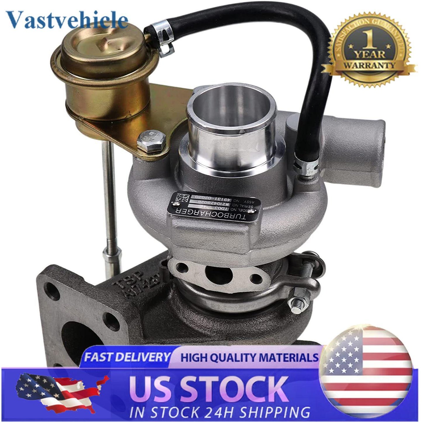 Turbo Turbocharger TD03-7G 49131-02020 For Bobcat S160 S185 w/Kubota V2003-T